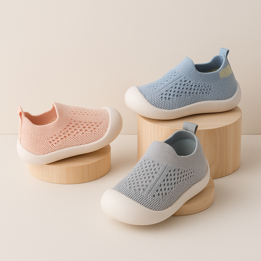 Kids Sneakers Breathable Mesh Slip On Shoes
