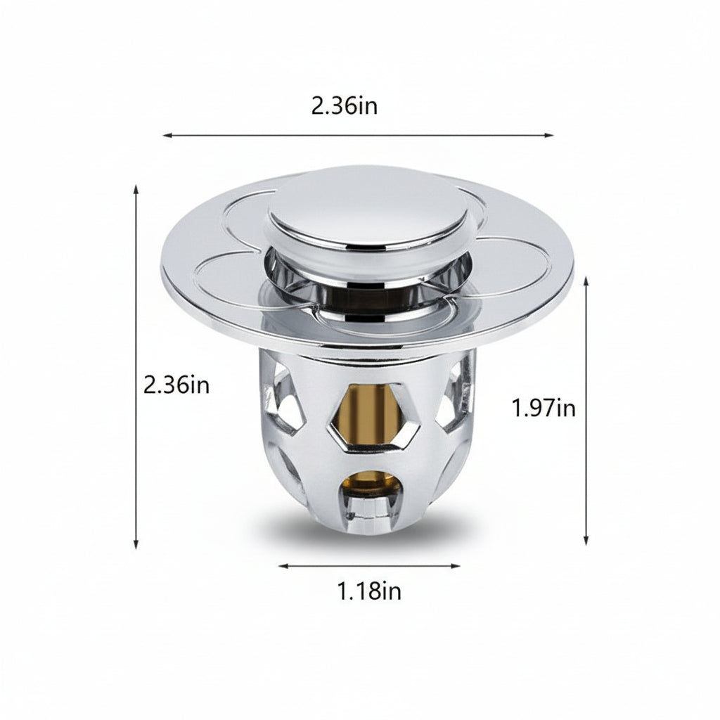 Sink Drain Stopper Pop Up Stainless Steel