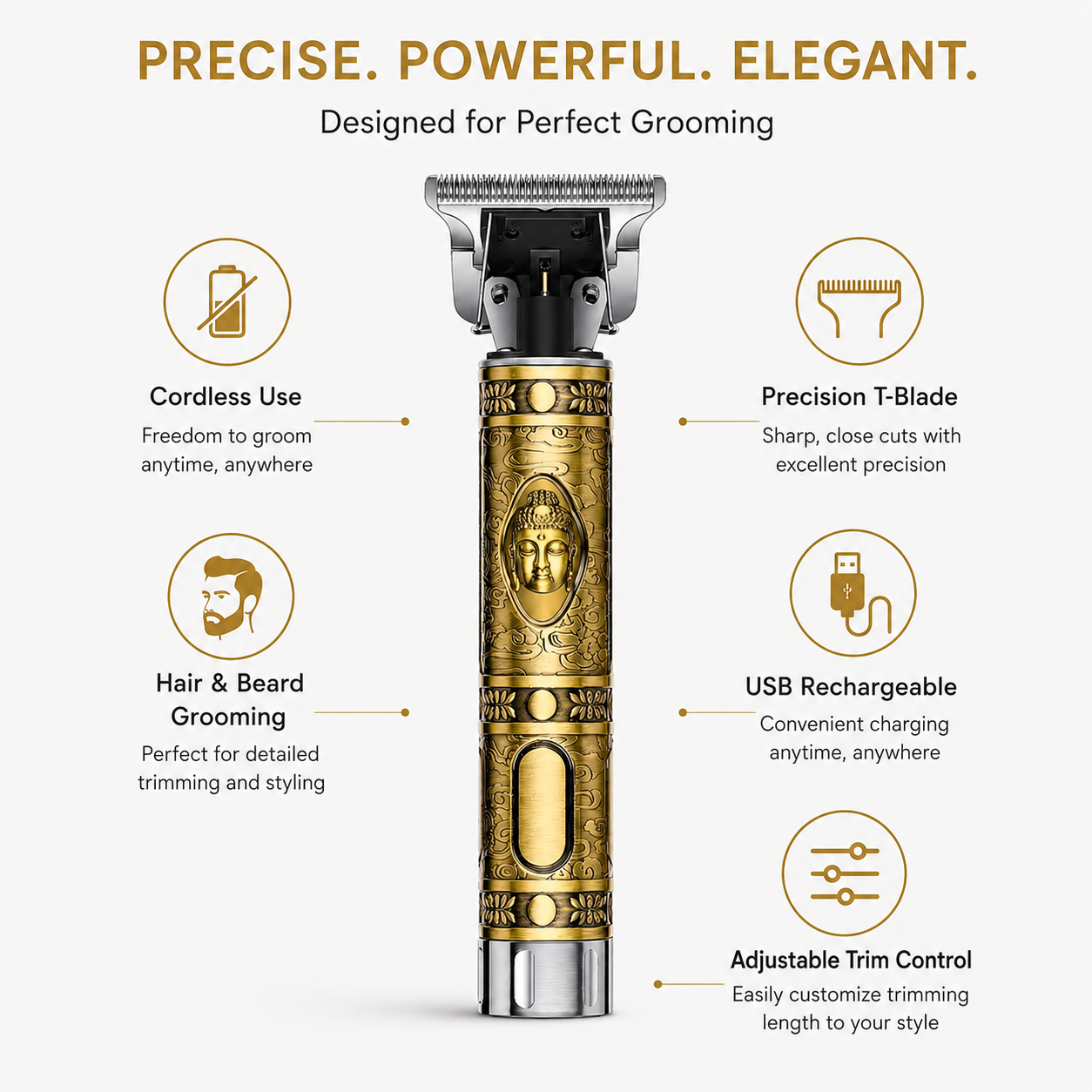 Cordless Adjustable Hair Trimmer Precision