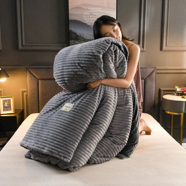 Bedding Duvet Cover Set Plush Style Winter
