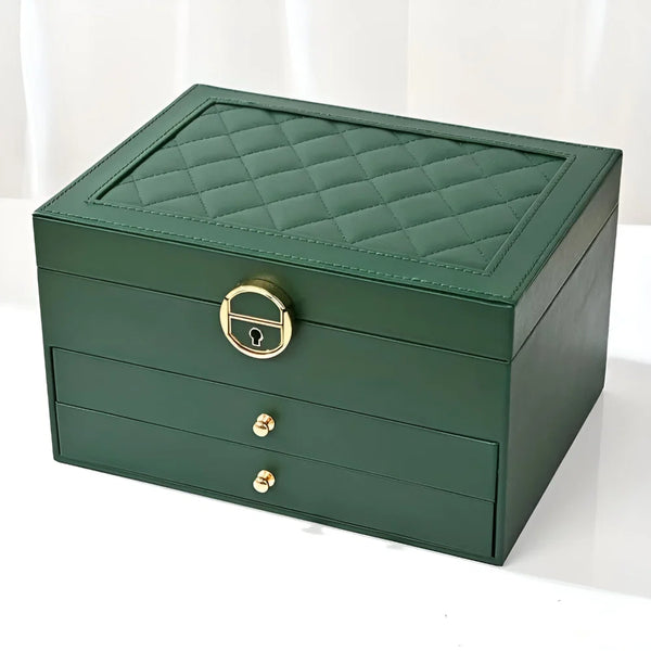 Jewelry Box Multilayer Textured Storage