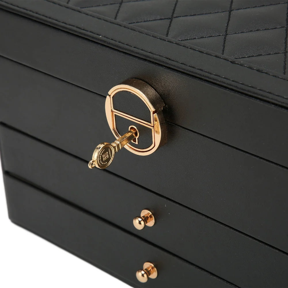 Jewelry Box Multilayer Textured Storage