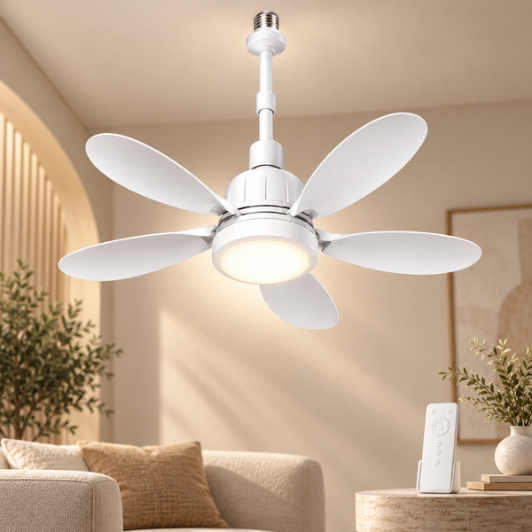 Light Socket Fan Ceiling Remote Control Energy Saving