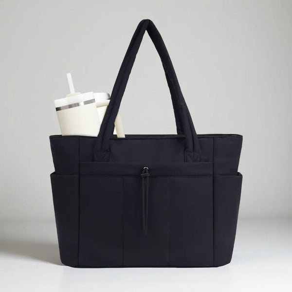 Womens Tote Bag Quilted Puffer Laptop Sleeve