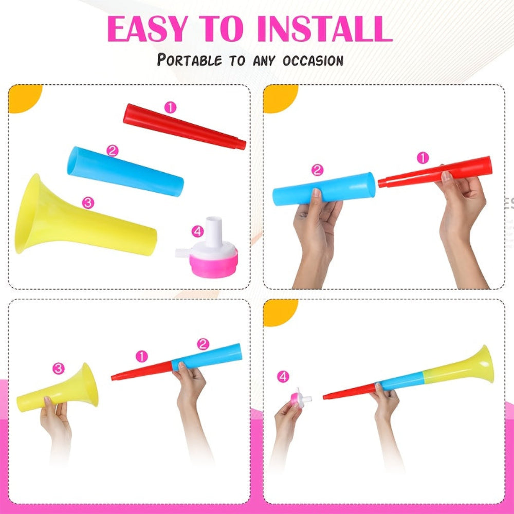 Foldable Vuvuzela Horn Set Stadium Cheering