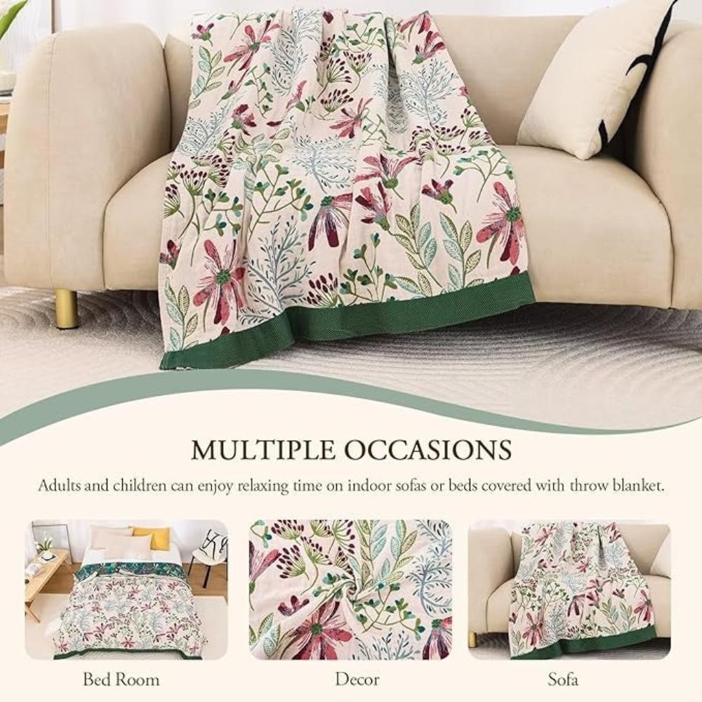 Throw Blanket Cotton Fluffy Decorative