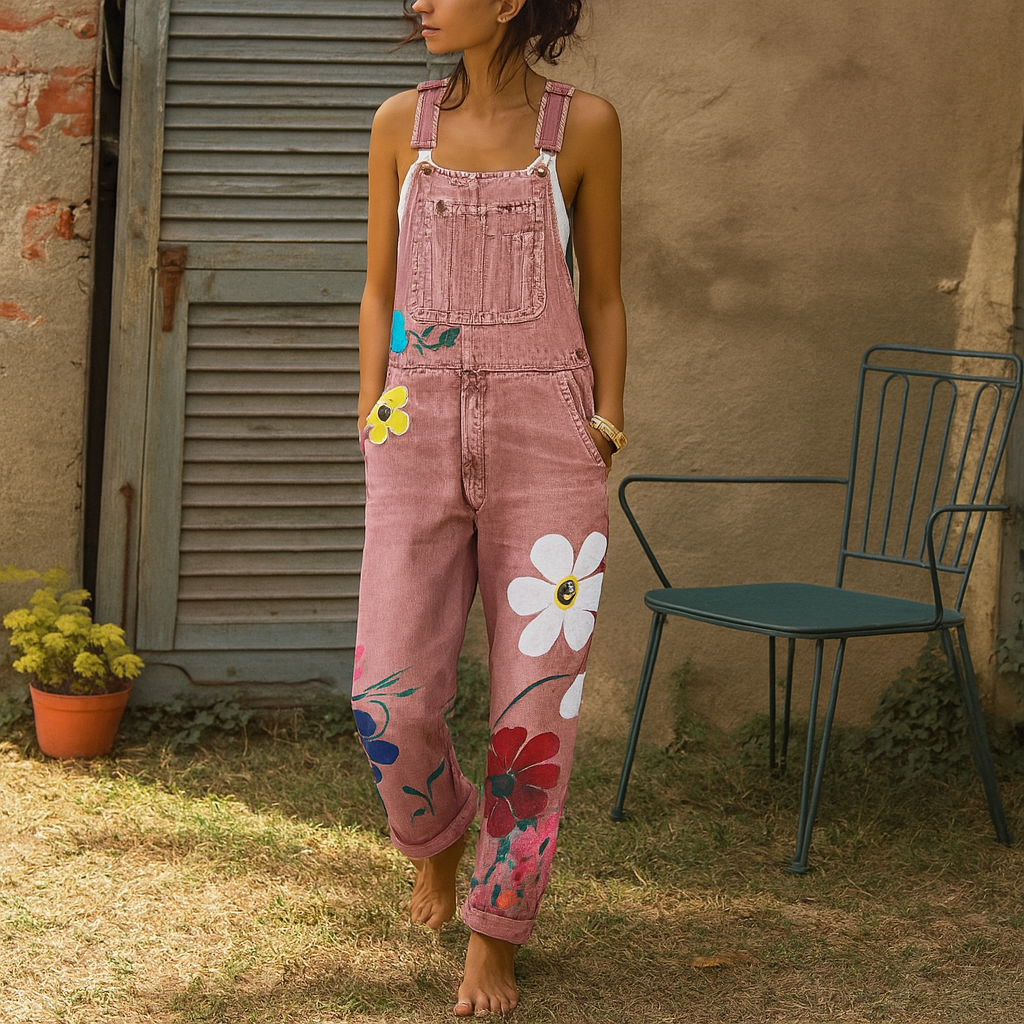 Women's Floral Jumpsuit Casual Fashionable