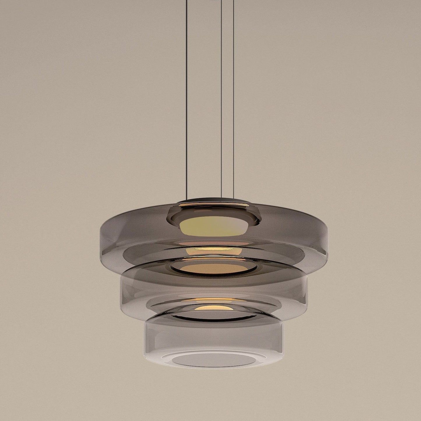 Bauhaus Glass Pendant Light Modern Layered