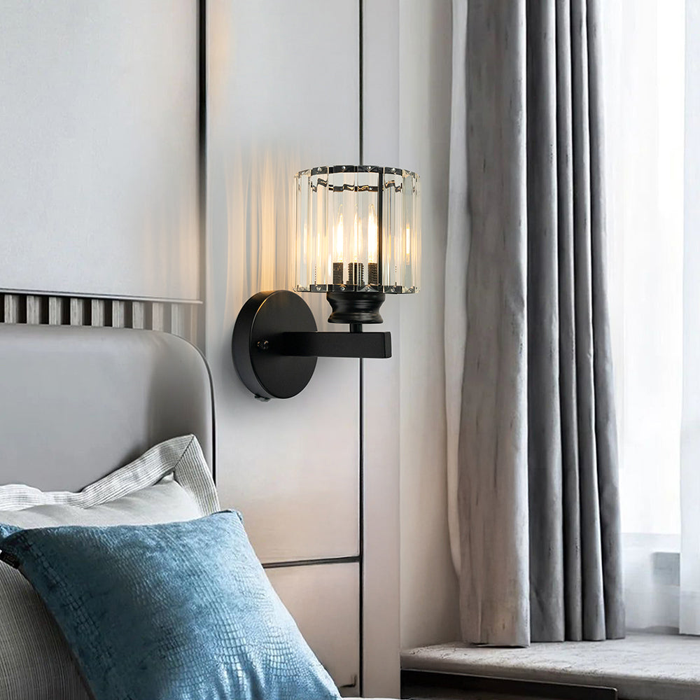 Crystal Wall Light Modern Glass & Iron