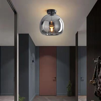 Nordic Glass Ball Ceiling Light Semi Flush