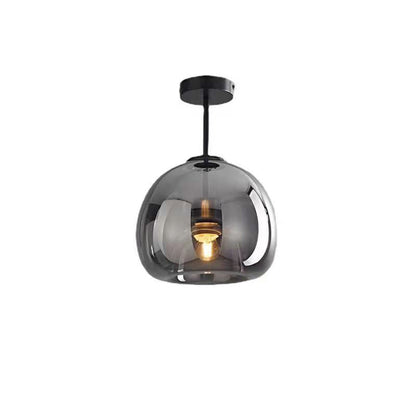 Nordic Glass Ball Ceiling Light Semi Flush