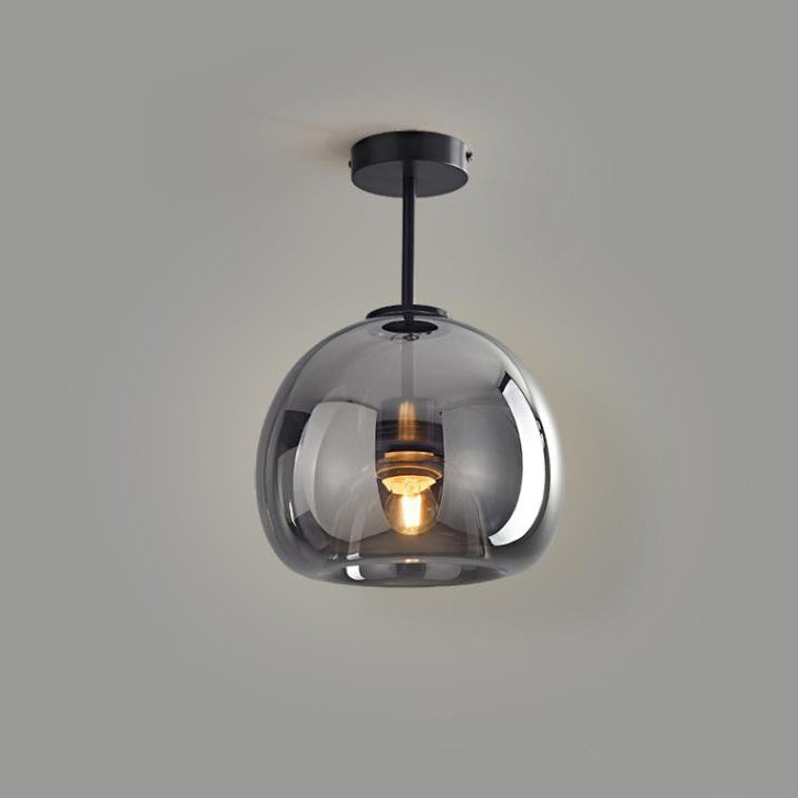 Nordic Glass Ball Ceiling Light Semi Flush