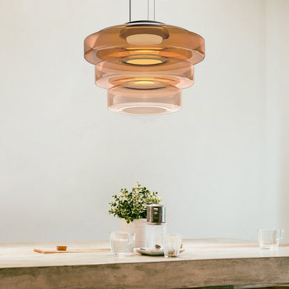 Bauhaus Glass Pendant Light Modern Layered