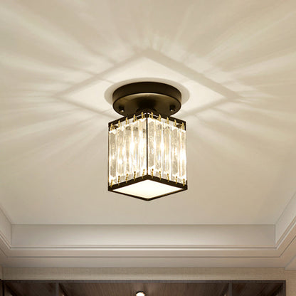 Crystal Foyer Ceiling Light Modern Semi