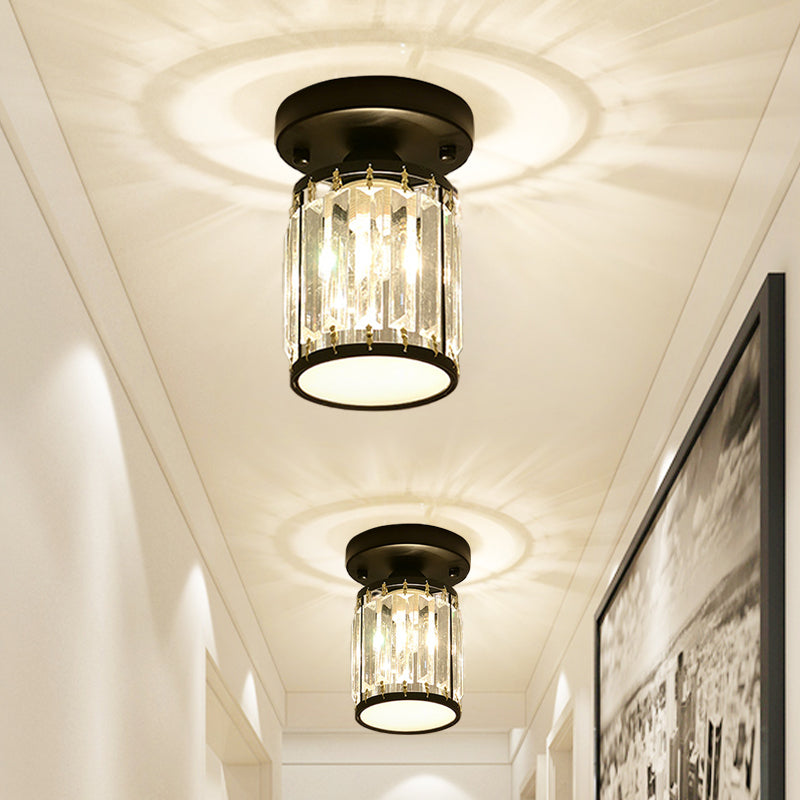 Crystal Foyer Ceiling Light Modern Semi