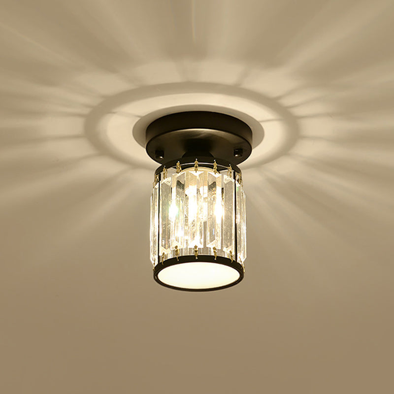 Crystal Foyer Ceiling Light Modern Semi