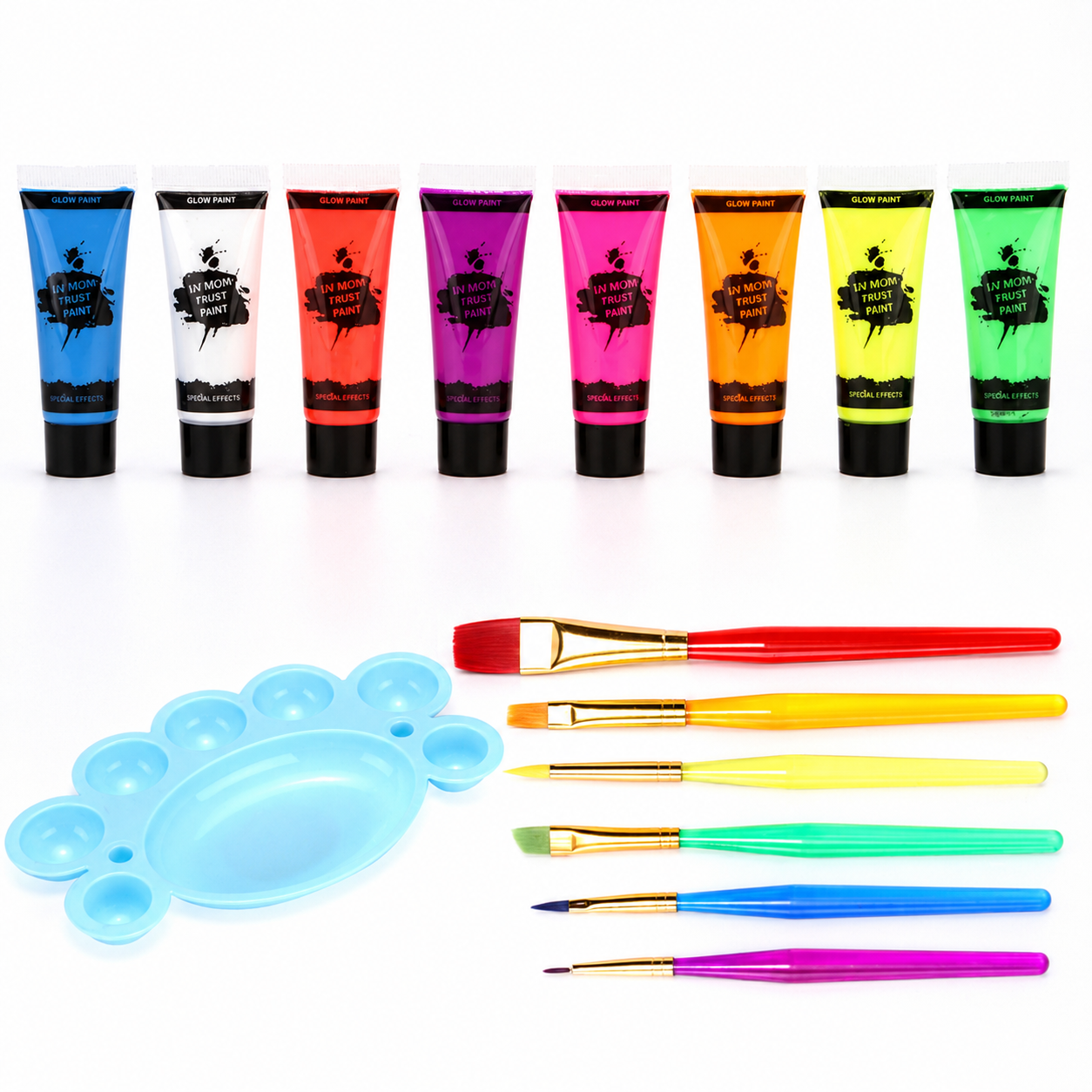 Glow Dark UV Body Paint Set Parties