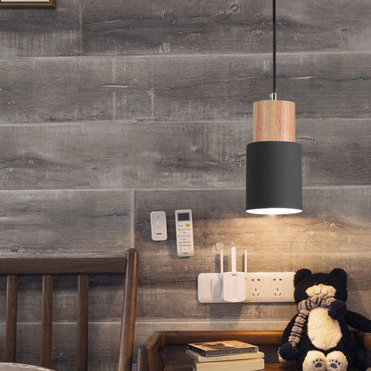 Nordic Macaron Cylinder Pendant Light Modern