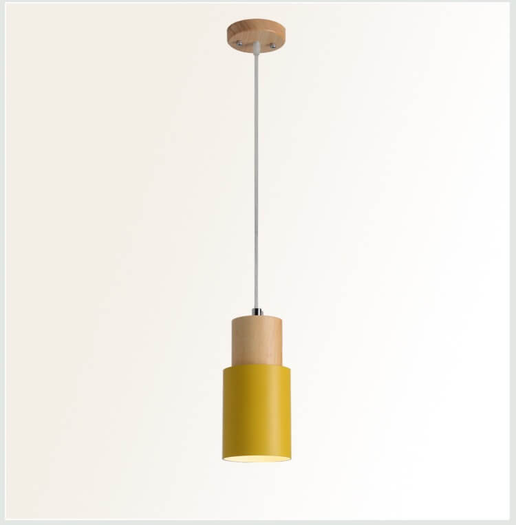 Nordic Macaron Cylinder Pendant Light Modern