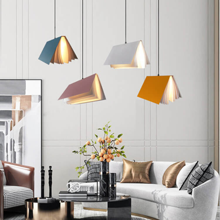 Flying Book Pendant Light Modern Book