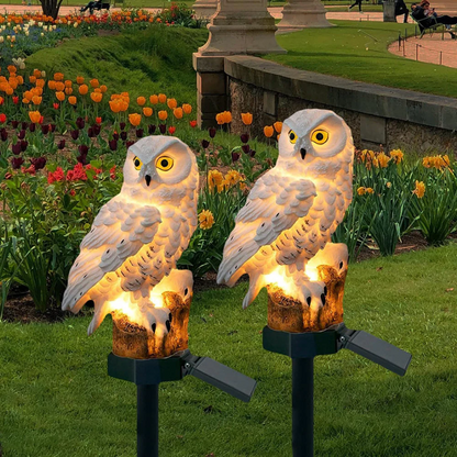 Garden Light Solar Owl Outdoor Pathway Stake