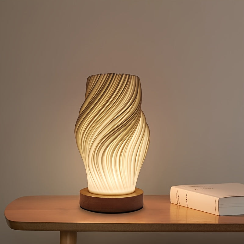 Modern LED Swirl Table Lamp Minimalist