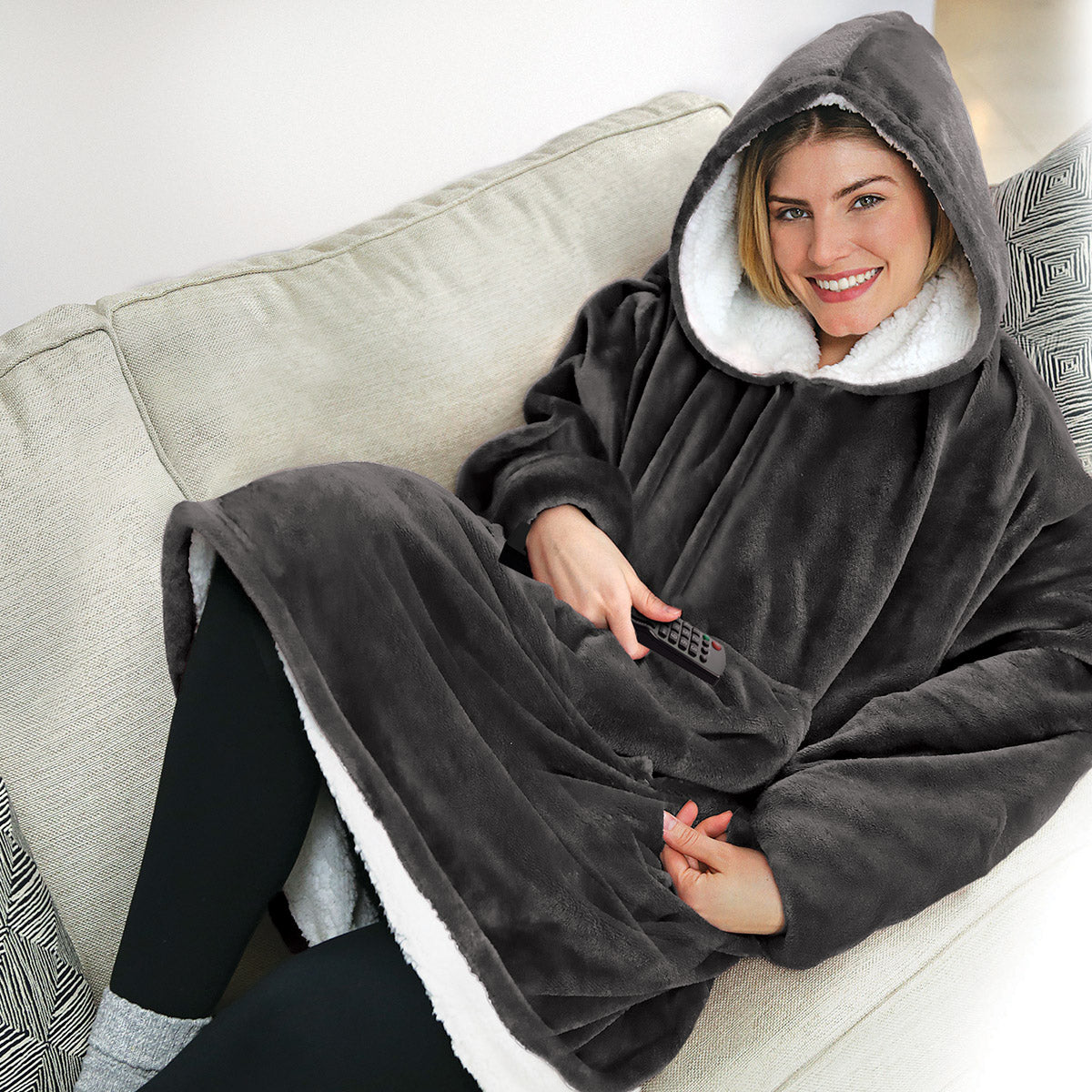 Women Blanket Hoodie Wearable Oversized