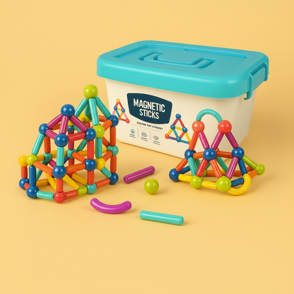 Magnetic Building Blocks Set Educational