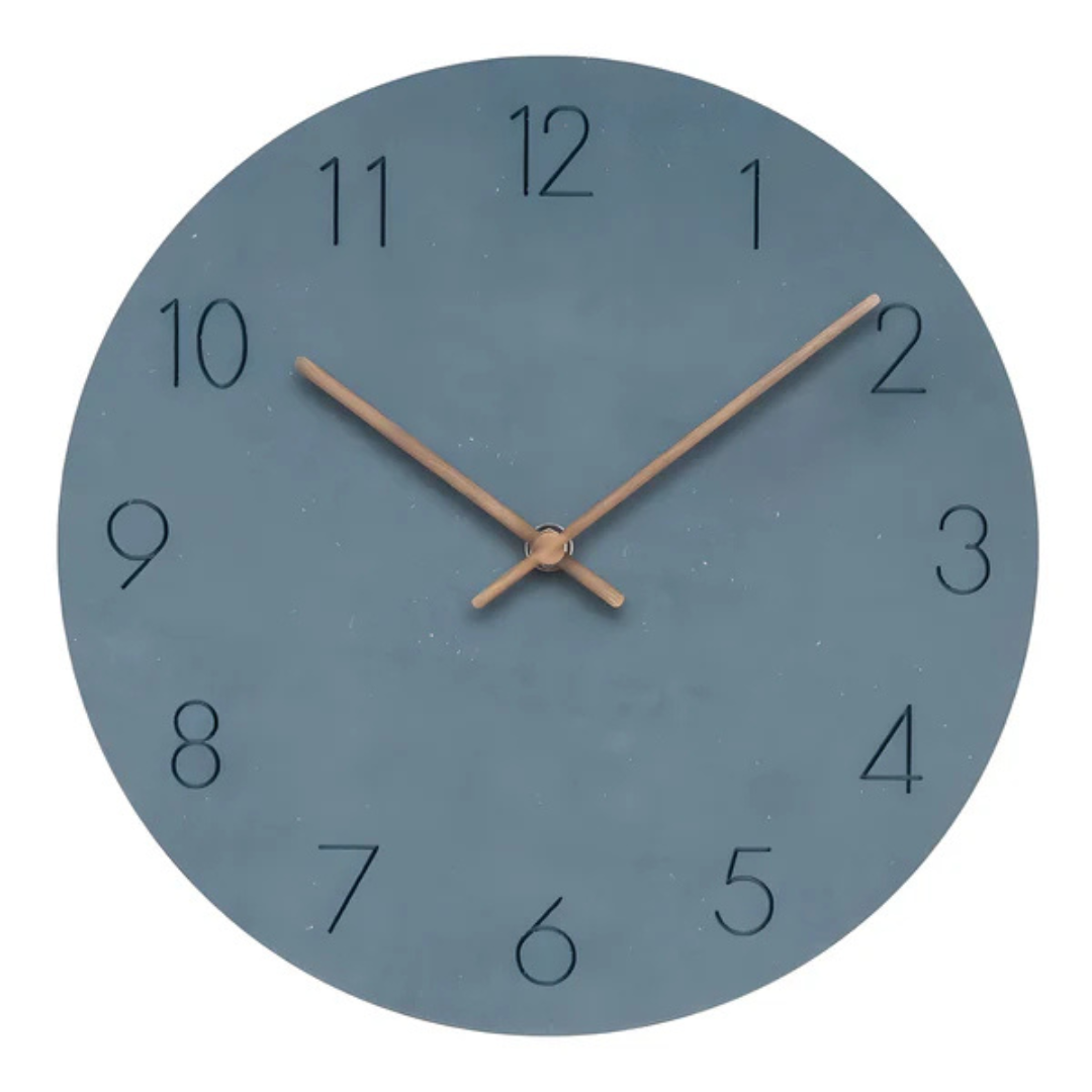 Nork Minimalist Wall Clock Contemporary Wood