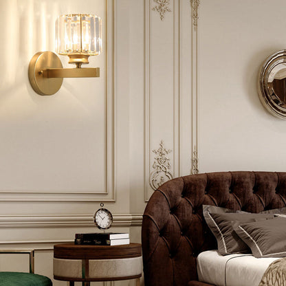 Crystal Wall Light Modern Glass & Iron
