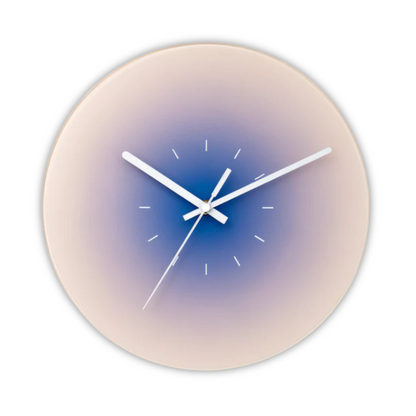 Sunset Glass Wall Clock Modern Gradient