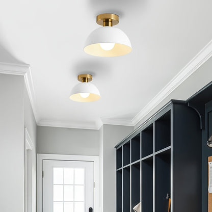 Modern Semi Flush Ceiling Lamp Matte Metal