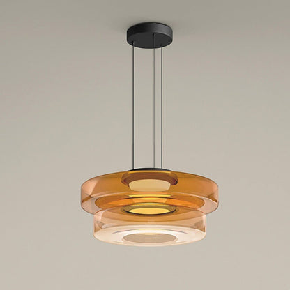 Bauhaus Glass Pendant Light Modern Layered