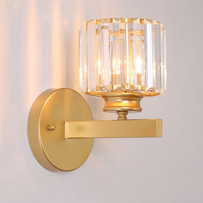 Crystal Wall Light Modern Glass & Iron