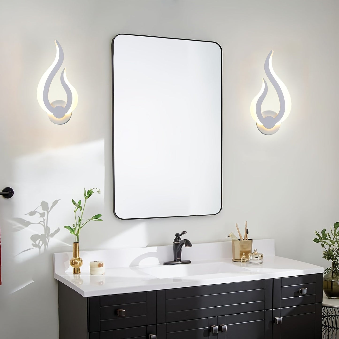 Modern Flame LED Wall Light 10W Warm
