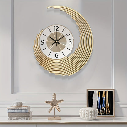 Modern 3D Metal Wall Clock Silent Quartz