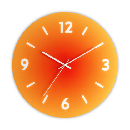 Sunset Glass Wall Clock Modern Gradient