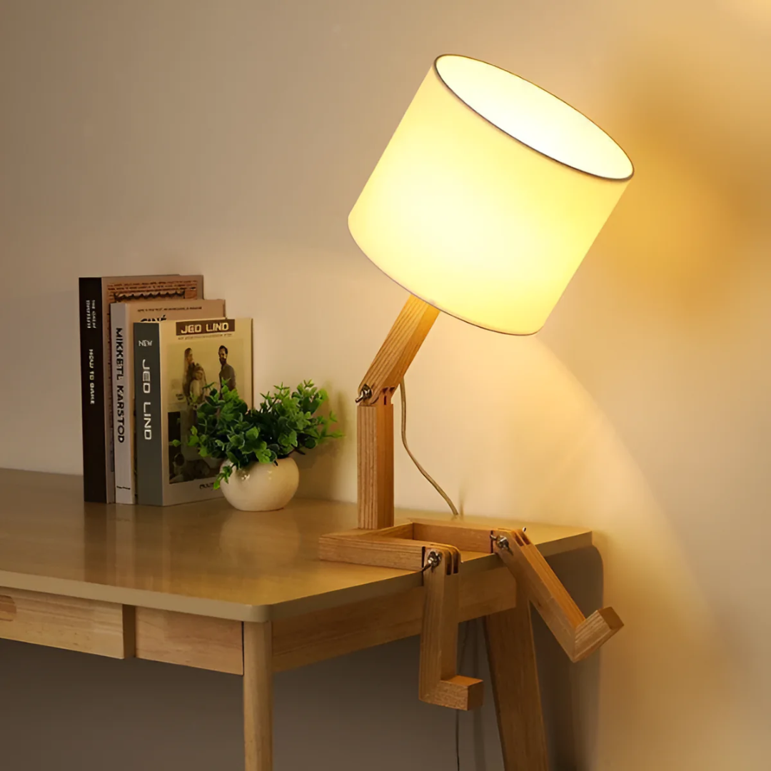 Rilna Table Lamp Flexible Wooden Design