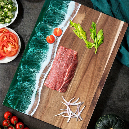 Wave Resin Cutting Board Ocean Inspired