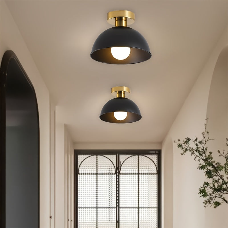 Modern Semi Flush Ceiling Lamp Matte Metal
