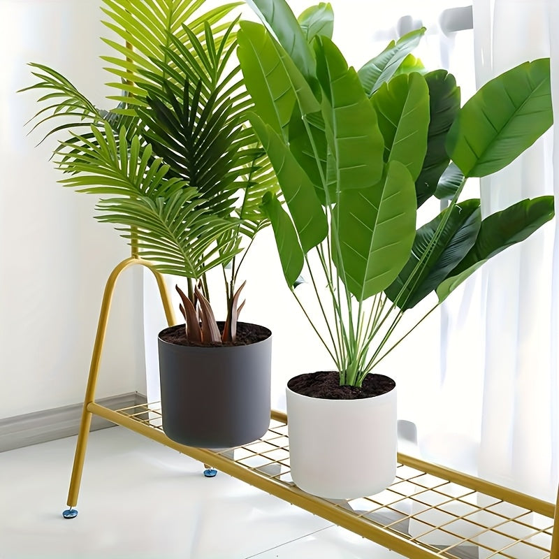 Modern Round Planter With Wooden Legs Indoor