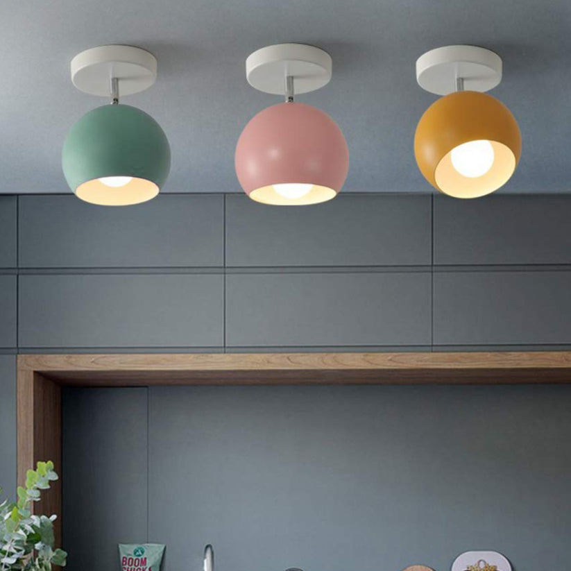 Nordic Macaron Ceiling Light Modern Round