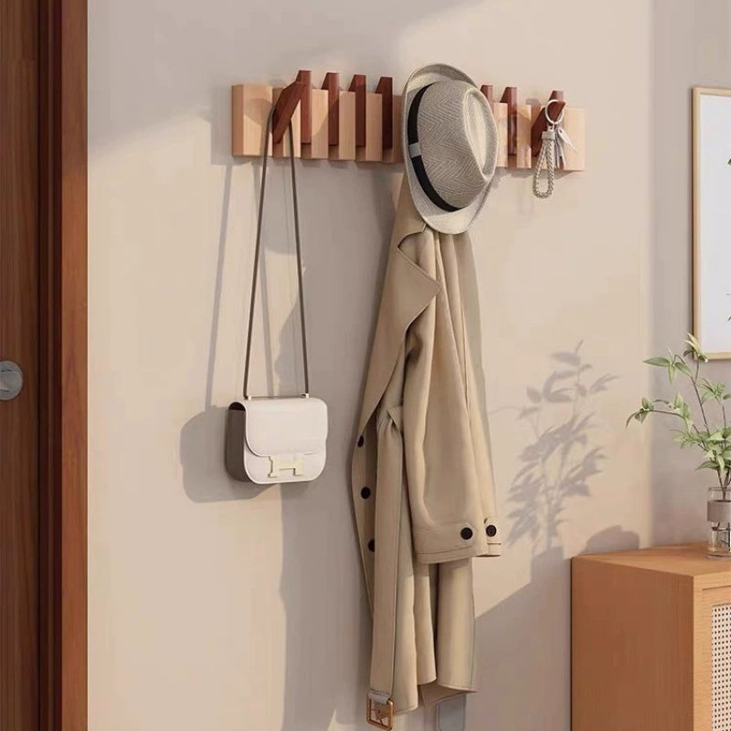 Wooden Wall Hooks Foldable Piano Key Design