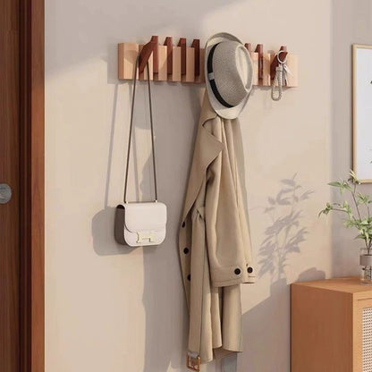 Wooden Wall Hooks Foldable Piano Key Design