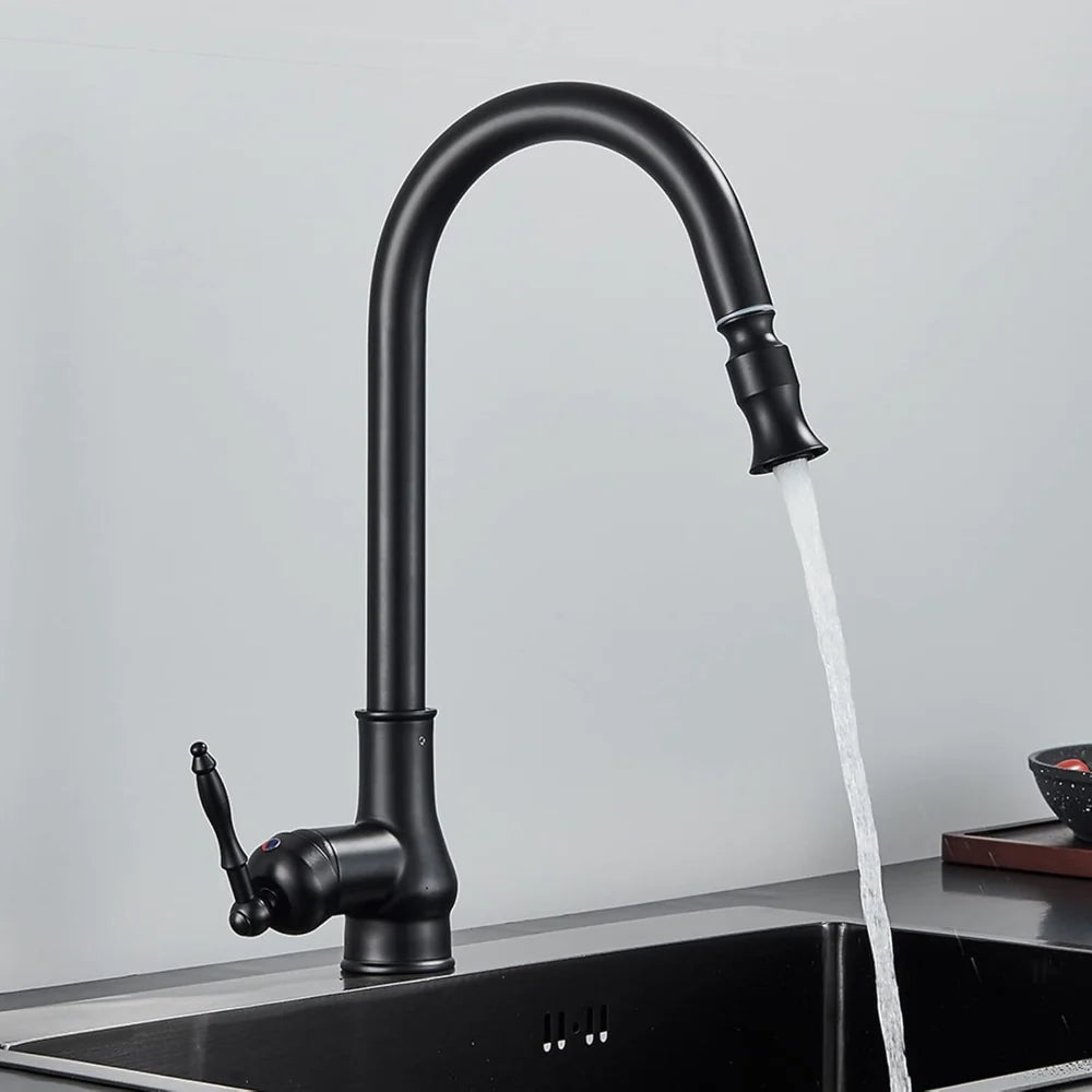 Kitchen Faucet Brass Vintage Swivel Spout