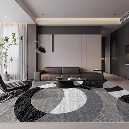 Orbit Weave Geometric Rug Soft Velvet Non