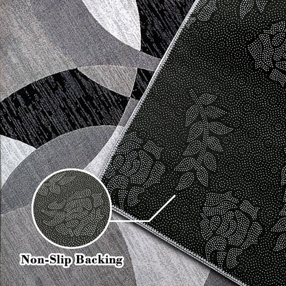 Orbit Weave Geometric Rug Soft Velvet Non