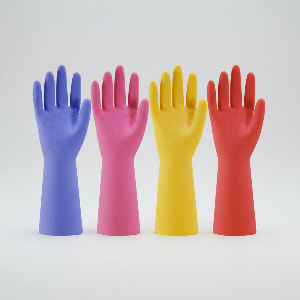 Rubber Gloves Set Kitchen Cleaning Gardening
