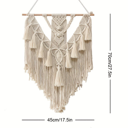 Bohemian Macrame Wall Hanging Handcrafted