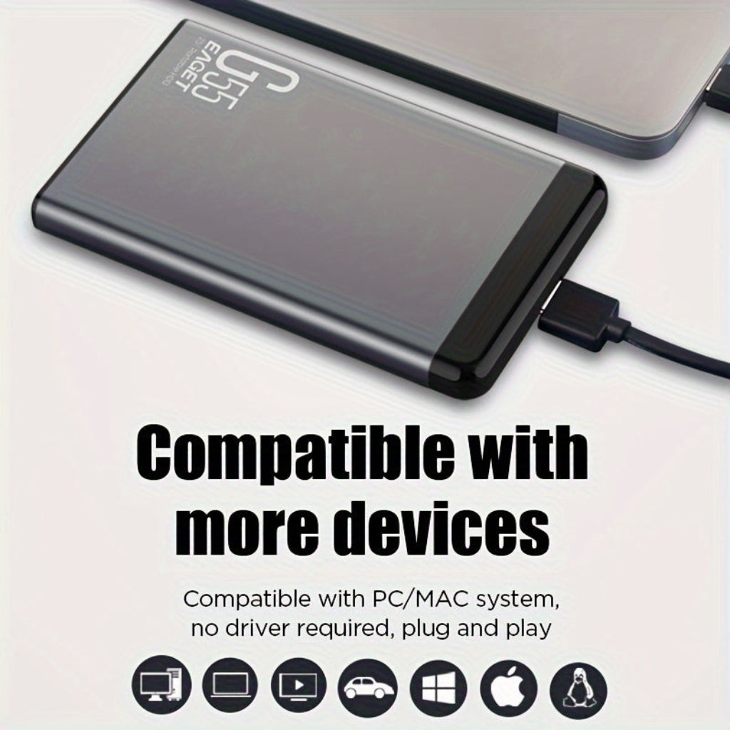 External Hard Drive Portable SSD USB Slim